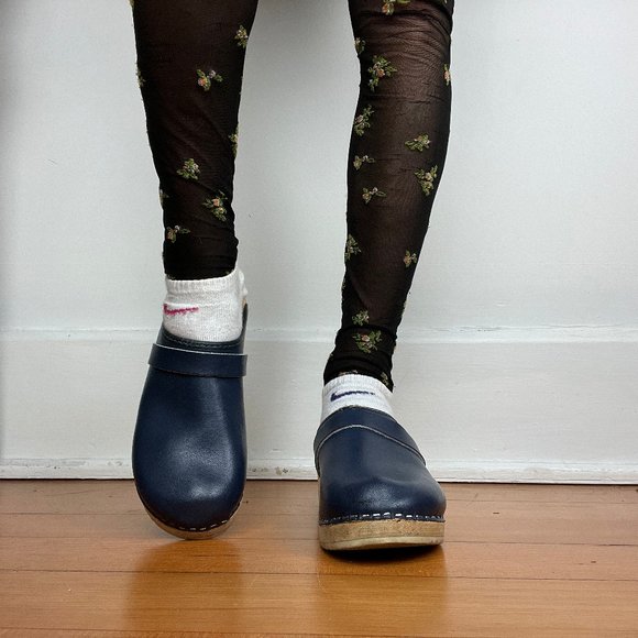 Vintage Clogs - Lotta from Stockholm - Navy Blue - Picture 4 of 6